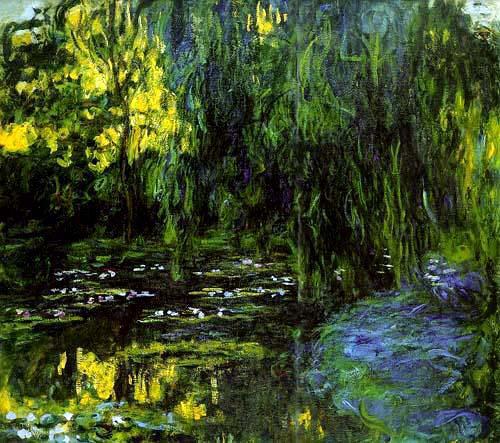 Claude Monet Water Lily Pond and Weeping Willow, oil painting image